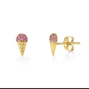 🍦 Ice Cream Earrings 925 Silver 18K Gold Plated